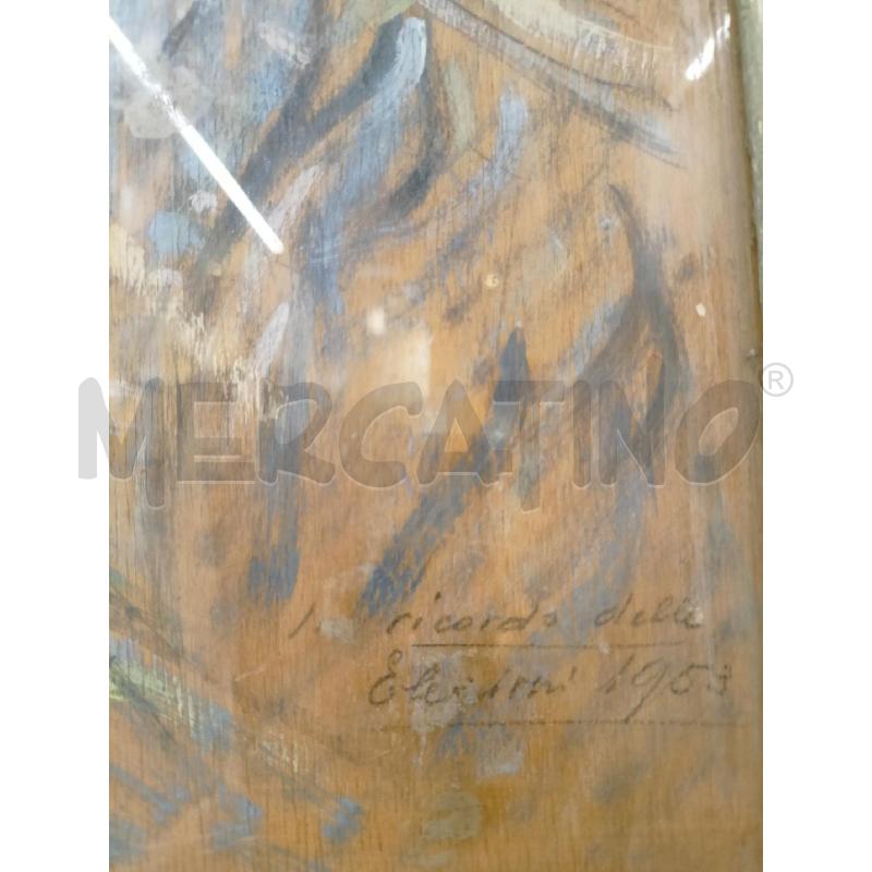 QUADRO OLIO TAVOLA RITRATTO DI PITTORE 1953 CORN GRIGIA | Mercatino dell'Usato Roma re di roma 3