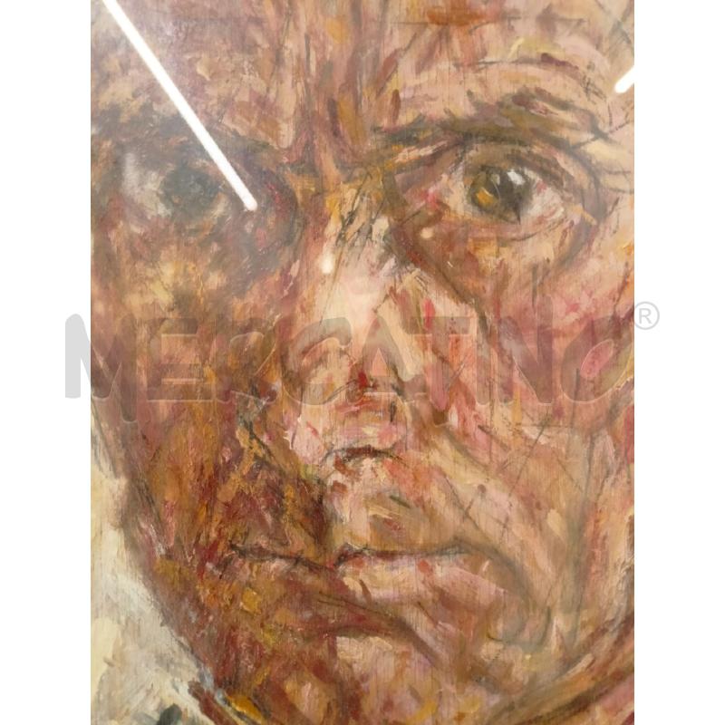 QUADRO OLIO TAVOLA RITRATTO DI PITTORE 1953 CORN GRIGIA | Mercatino dell'Usato Roma re di roma 4
