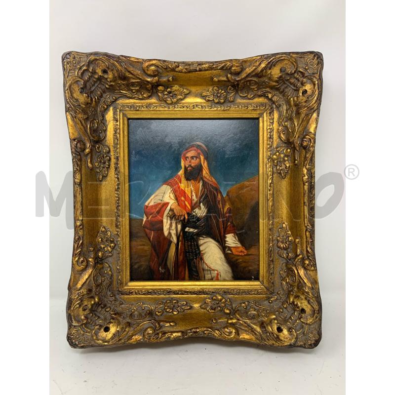 QUADRO OLIO TAVOLA RITRATTO SALADINO CORN DORATA | Mercatino dell'Usato Roma re di roma 1