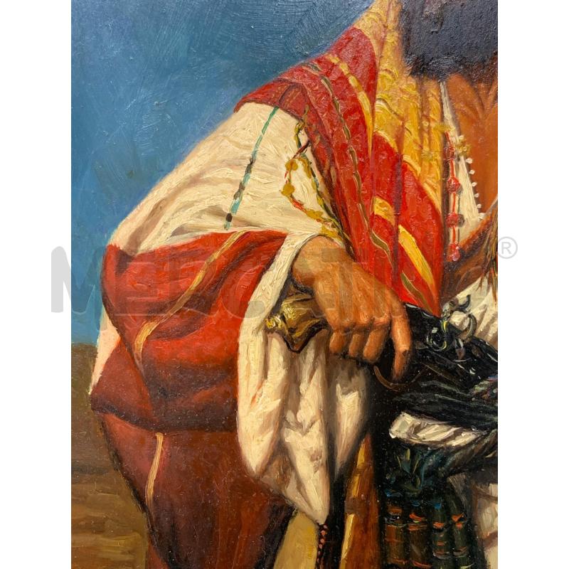 QUADRO OLIO TAVOLA RITRATTO SALADINO CORN DORATA | Mercatino dell'Usato Roma re di roma 3