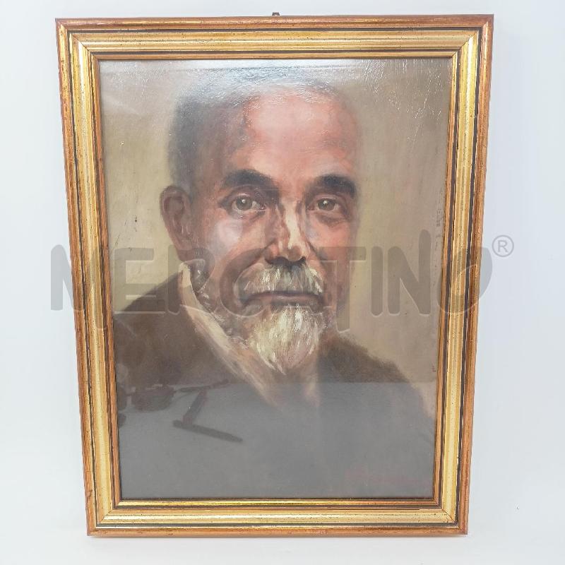 QUADRO OLIO TAVOLA RITRATTO UOMO PIZZETTO BIANCO  | Mercatino dell'Usato Roma re di roma 1