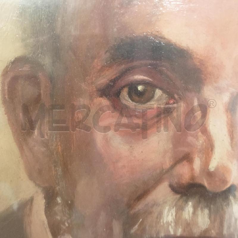 QUADRO OLIO TAVOLA RITRATTO UOMO PIZZETTO BIANCO  | Mercatino dell'Usato Roma re di roma 4
