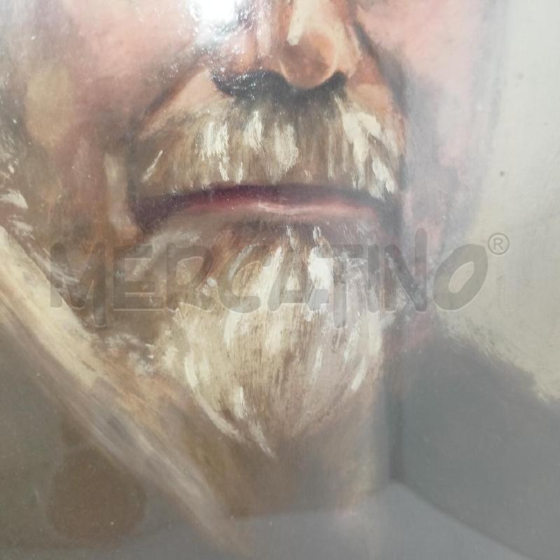 QUADRO OLIO TAVOLA RITRATTO UOMO PIZZETTO BIANCO  | Mercatino dell'Usato Roma re di roma 5