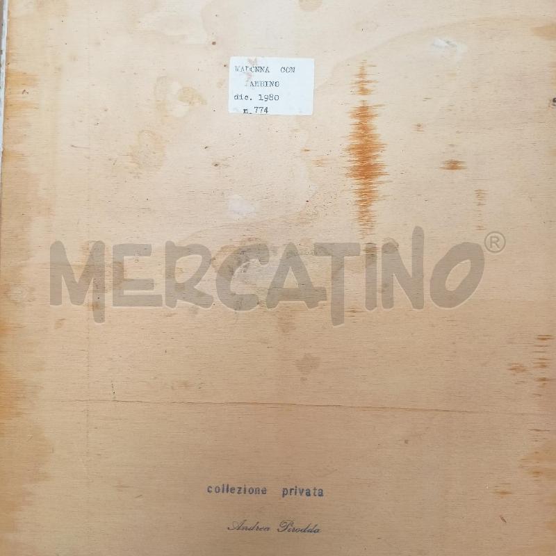 QUADRO OLIO TAVOLA SAGOMA MADONNA BAMBINO CORNICE LEGNO BIANCO | Mercatino dell'Usato Roma re di roma 5