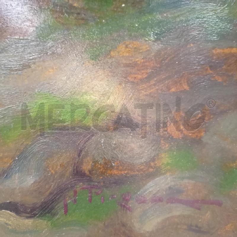 QUADRO OLIO TAVOLA TRAMONTO SCOGLI CORNICE LEGNO  | Mercatino dell'Usato Roma re di roma 2