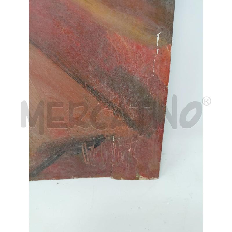 QUADRO OLIO TAVOL MATERICO RITRATTO RAGAZZO VERD | Mercatino dell'Usato Roma re di roma 2