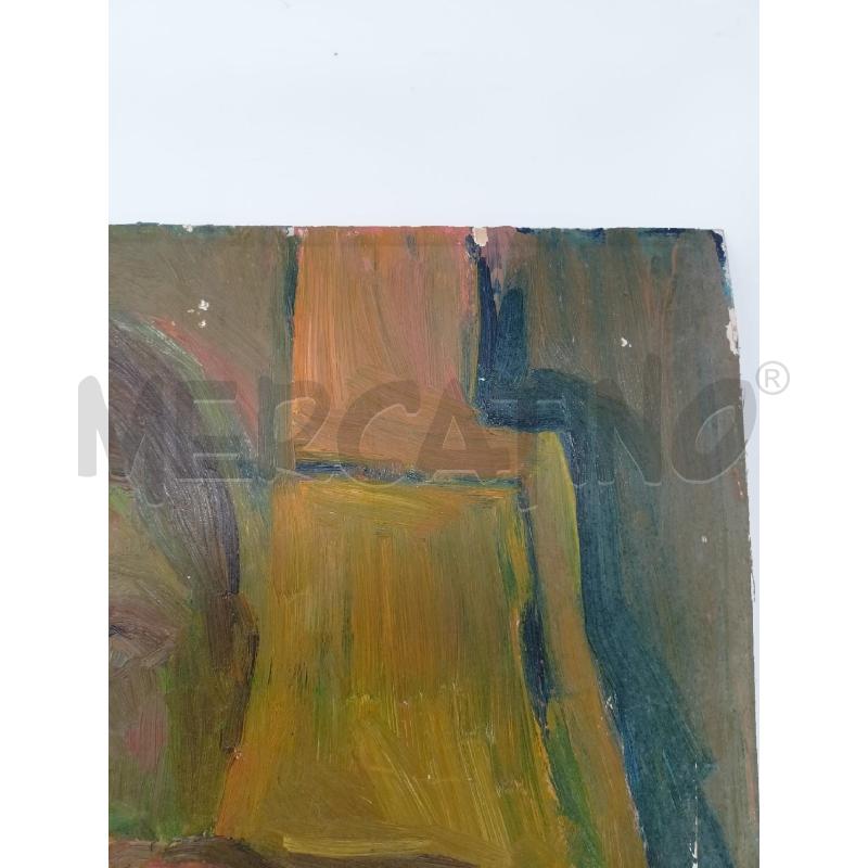 QUADRO OLIO TAVOL MATERICO RITRATTO RAGAZZO VERD | Mercatino dell'Usato Roma re di roma 4