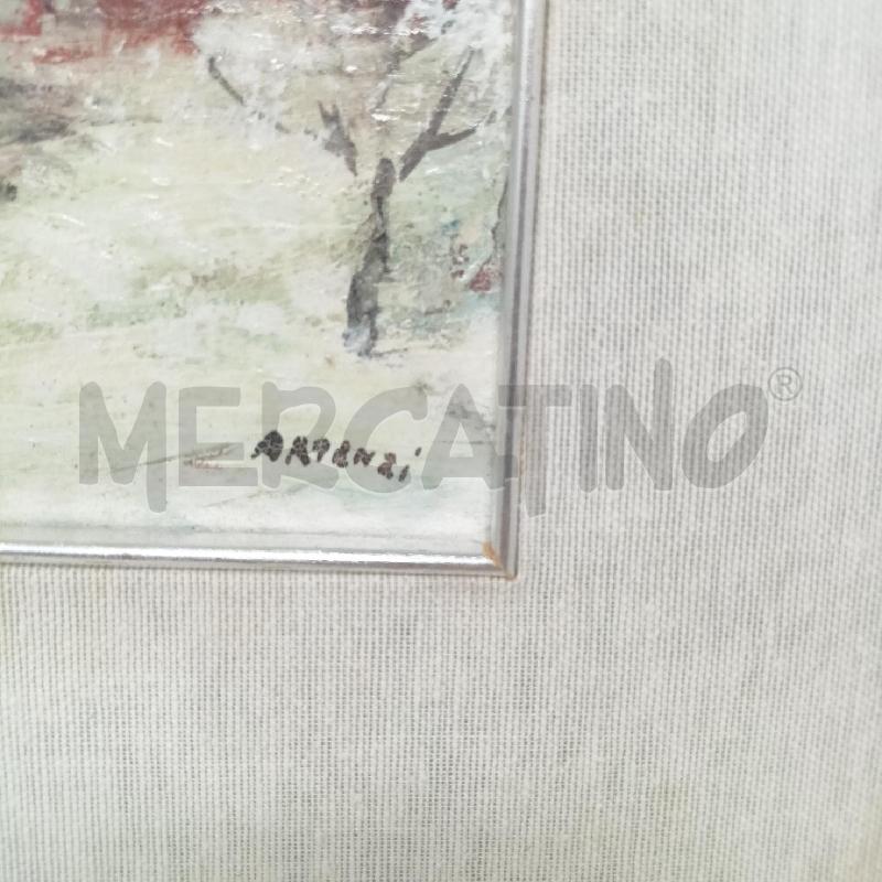 QUADRO OLIO TAVOL PAESAGGIO INNEVATO CORN ARGENTAT | Mercatino dell'Usato Roma re di roma 3
