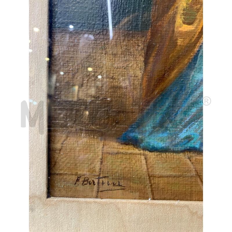 QUADRO OLIO TELA AMANTI ROMANI CORN BIANCA | Mercatino dell'Usato Roma re di roma 4