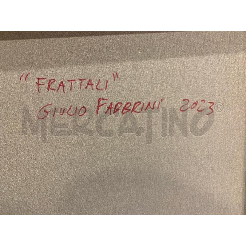 QUADRO OLIO TELA ASTRATTO FRATTALI ROSSO GIALLO NERO | Mercatino dell'Usato Roma re di roma 5