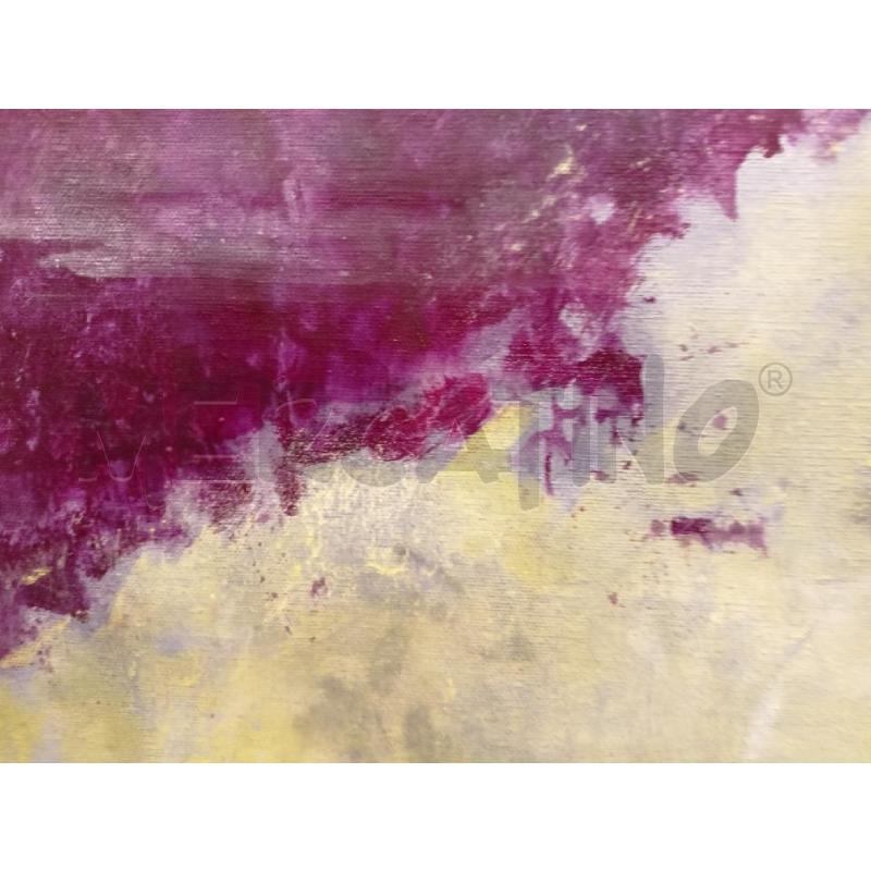 QUADRO OLIO TELA ASTRATTO FUMI MAGENTA GIALLO GRIGIO  | Mercatino dell'Usato Roma re di roma 4