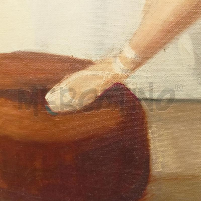 QUADRO OLIO TELA BALLERINA IN POSA CORN CHIARA | Mercatino dell'Usato Roma re di roma 3