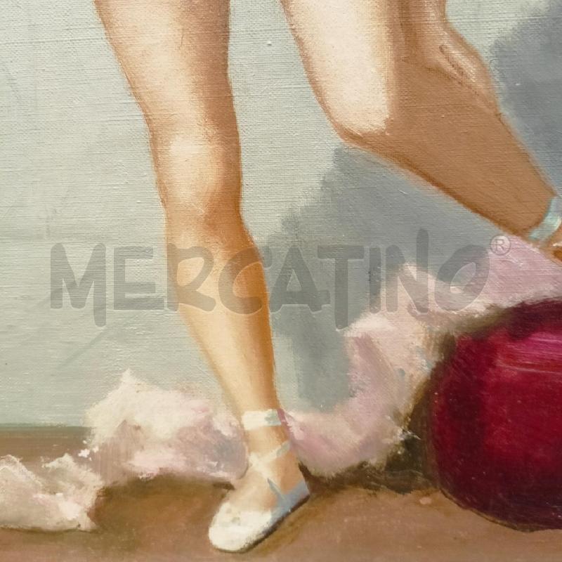 QUADRO OLIO TELA BALLERINA IN POSA CORN CHIARA | Mercatino dell'Usato Roma re di roma 3