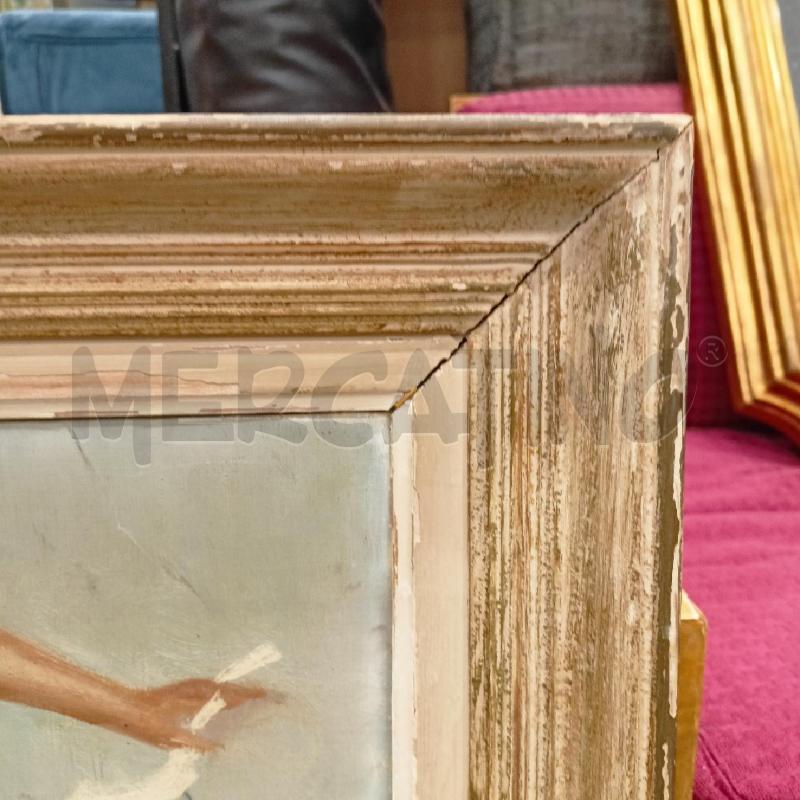 QUADRO OLIO TELA BALLERINA IN POSA CORN LEGNO CHIARO | Mercatino dell'Usato Roma re di roma 5