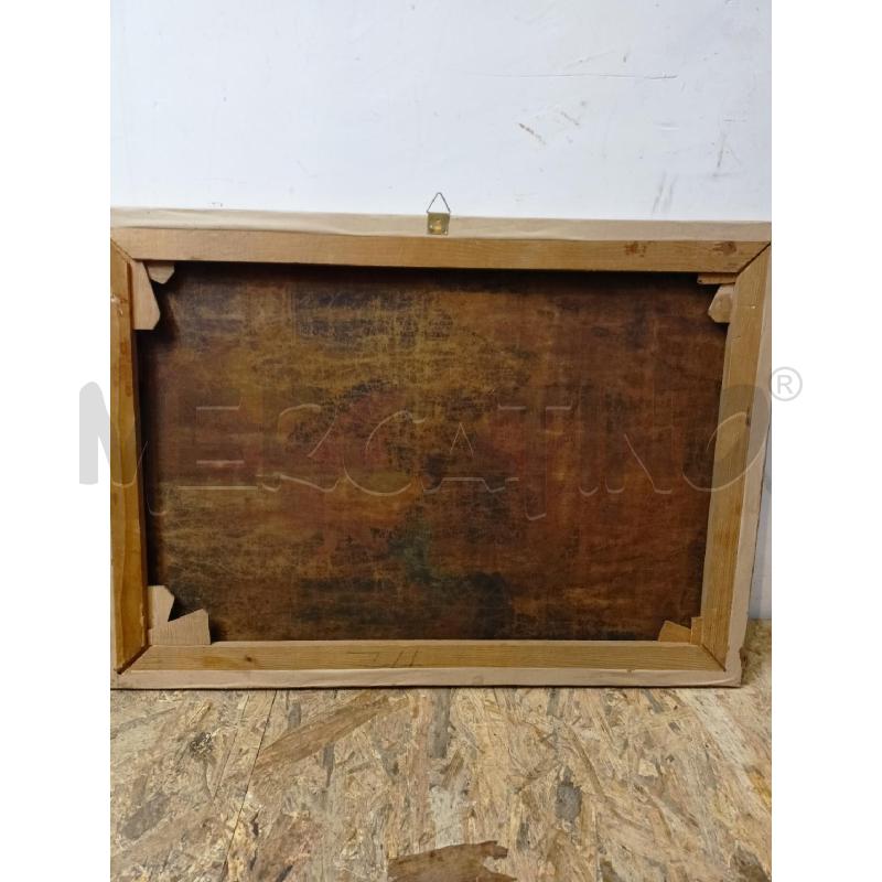 QUADRO OLIO TELA EPOCA BARCA VELA UOMO A RIVA | Mercatino dell'Usato Roma re di roma 5