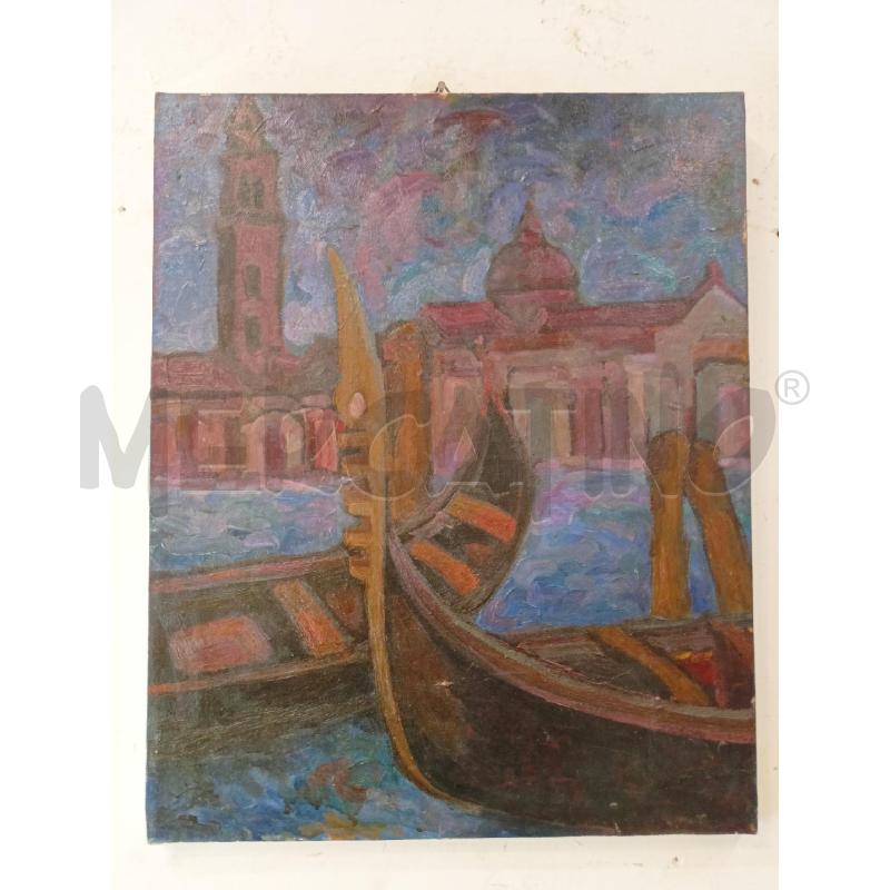 QUADRO OLIO TELA GONDOLE PIAZZA SAN MARCO TONI VIOLA | Mercatino dell'Usato Roma re di roma 1