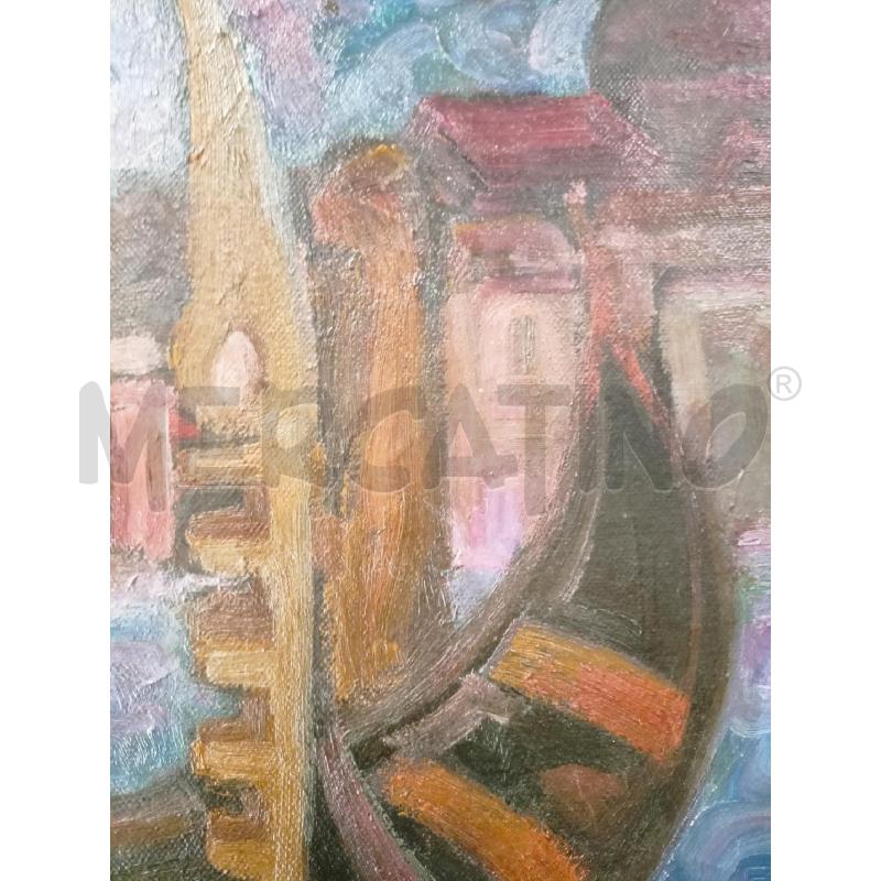 QUADRO OLIO TELA GONDOLE PIAZZA SAN MARCO TONI VIOLA | Mercatino dell'Usato Roma re di roma 3