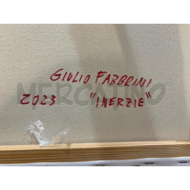 QUADRO OLIO TELA INERZIE FONDO ROSA FASCE CURVE ROSSE VERDI NERE | Mercatino dell'Usato Roma re di roma 5