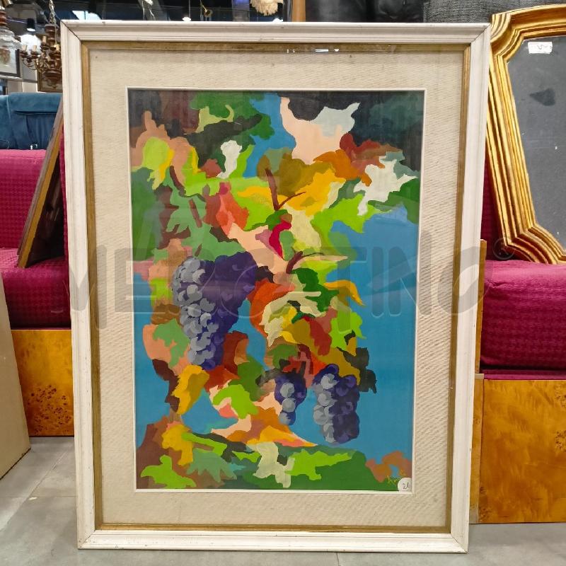 QUADRO OLIO TELA INFORMALE UCVA CORN BIANJCA | Mercatino dell'Usato Roma re di roma 1