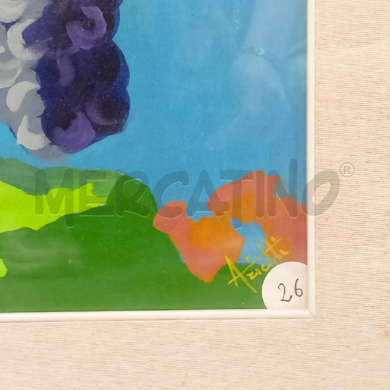 QUADRO OLIO TELA INFORMALE UCVA CORN BIANJCA | Mercatino dell'Usato Roma re di roma 2
