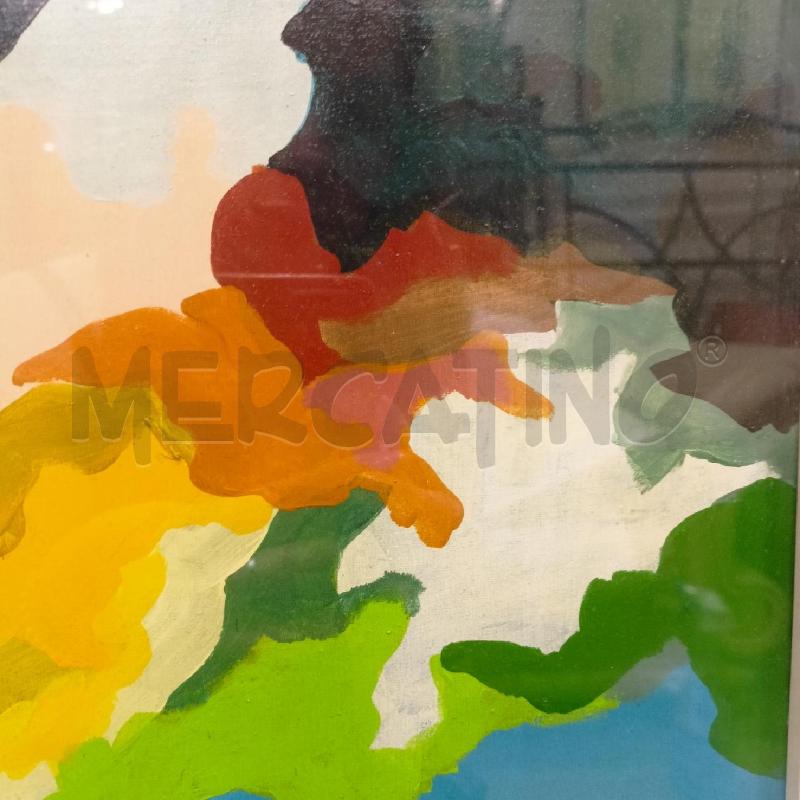 QUADRO OLIO TELA INFORMALE UCVA CORN BIANJCA | Mercatino dell'Usato Roma re di roma 4