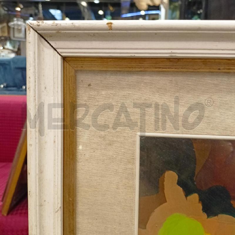 QUADRO OLIO TELA INFORMALE UCVA CORN BIANJCA | Mercatino dell'Usato Roma re di roma 5