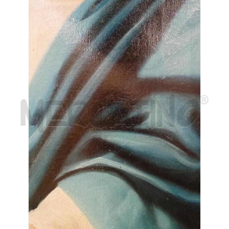QUADRO OLIO TELA MADONNA VESTE BLU CORN DORATA  | Mercatino dell'Usato Roma re di roma 4