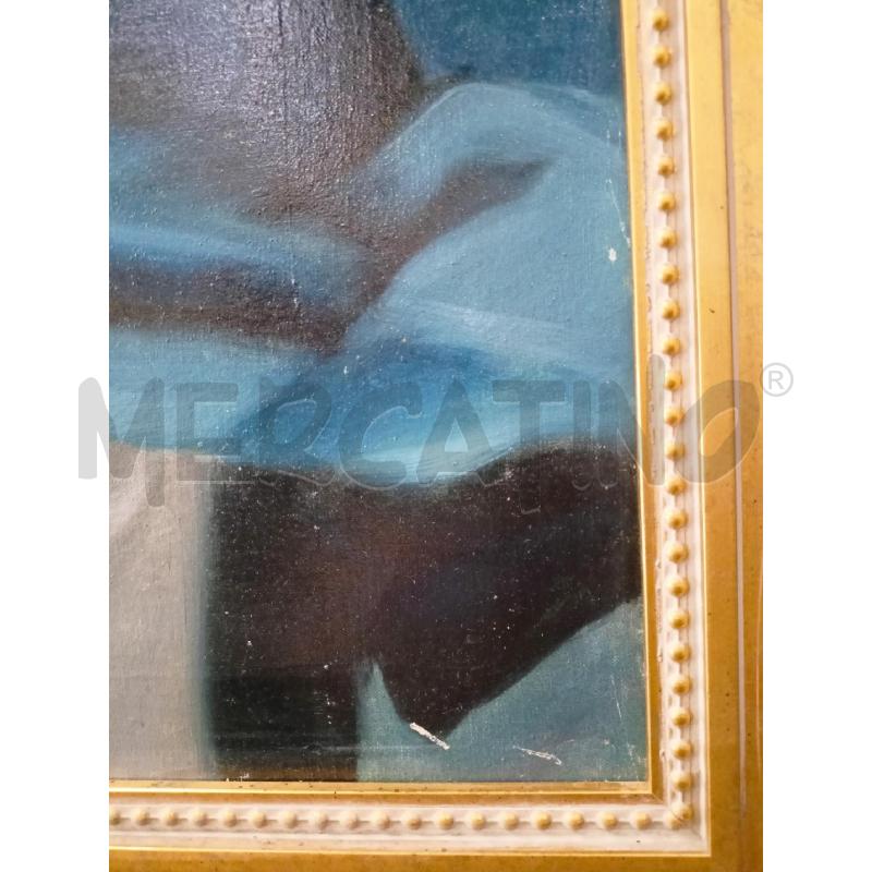 QUADRO OLIO TELA MADONNA VESTE BLU CORN DORATA  | Mercatino dell'Usato Roma re di roma 5