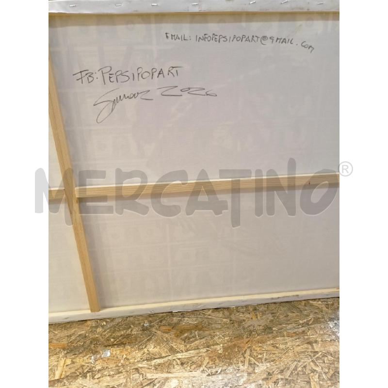QUADRO OLIO TELA MAO PIAMOSE ROMA STENCIL DOLLARI GATTI  | Mercatino dell'Usato Roma re di roma 5