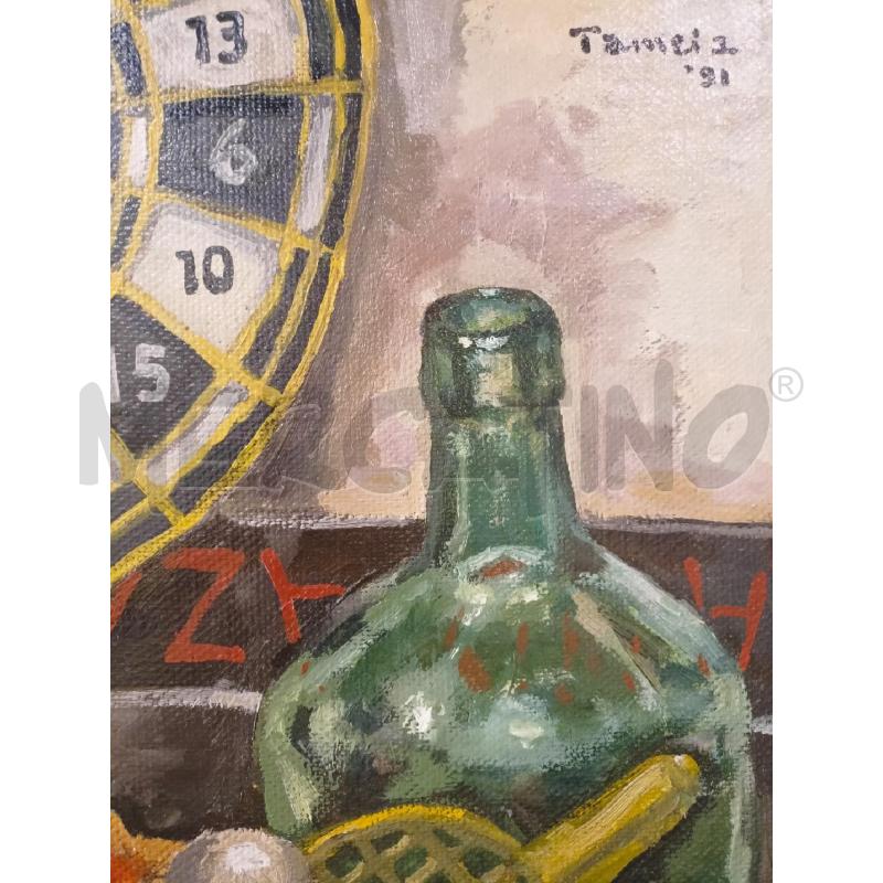 QUADRO OLIO TELA NATURA MORTA BAMBOLA FRUTTA TIRASEEGNO CORN DORAT | Mercatino dell'Usato Roma re di roma 5