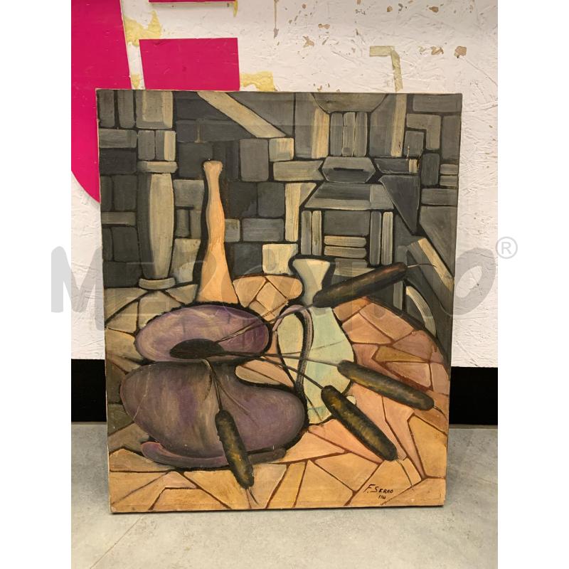 QUADRO OLIO TELA NATURA MORTA SECCHIO SPIGHE  | Mercatino dell'Usato Roma re di roma 1
