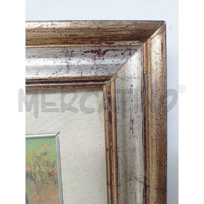 QUADRO OLIO TELA PAESAGGIO BOSCHIVO ALBERI  CESPUGNI VERDI MURA  | Mercatino dell'Usato Roma re di roma 3