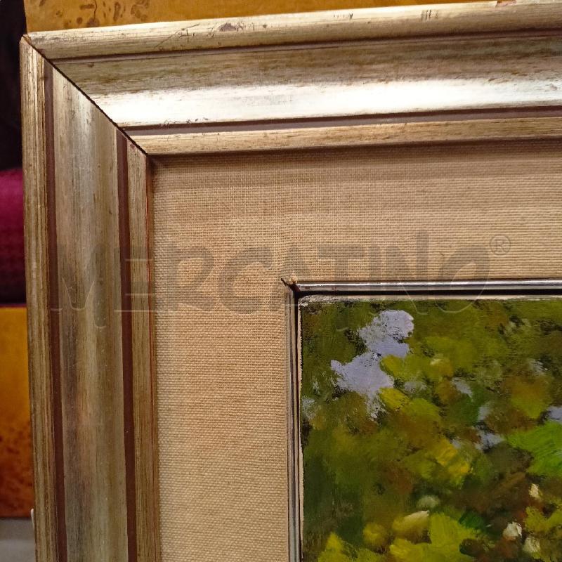 QUADRO OLIO TELA PAESAGGIO PECSTORI ALBERI CASE MASTROVITO CORN DORAT | Mercatino dell'Usato Roma re di roma 4