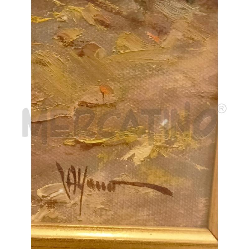 QUADRO OLIO TELA PASTORELLA CON PECORE ALL OVILE CORN DORAT | Mercatino dell'Usato Roma re di roma 2