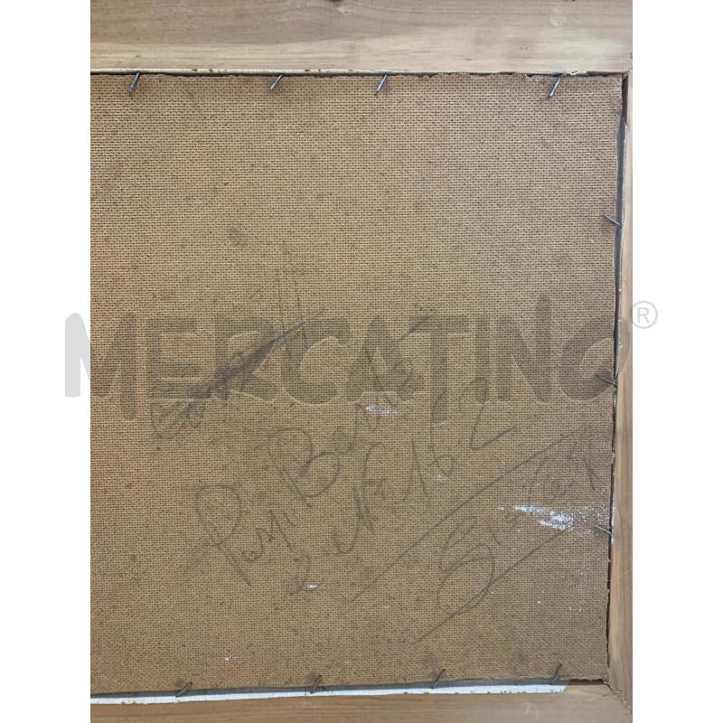 QUADRO OLIO TELA PENNELLATE SPESSE CASA MONTAGNA NEVE CORNICE LEGNO | Mercatino dell'Usato Roma re di roma 5