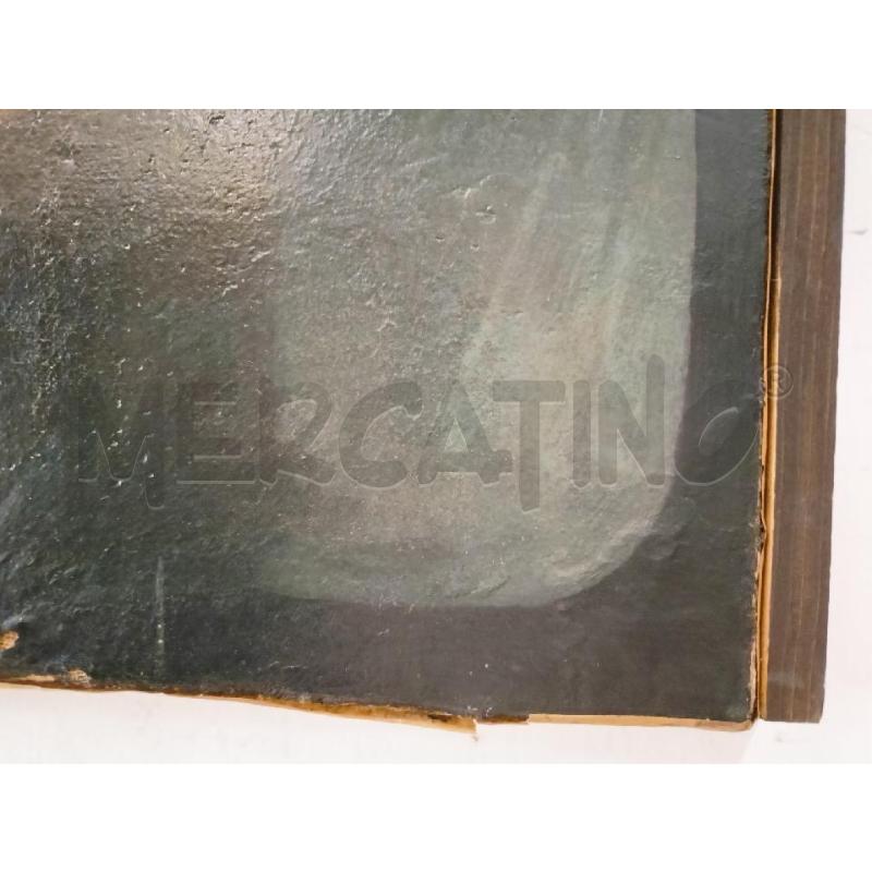 QUADRO OLIO TELA RITRATTO DONNA ANZIANA CON TESCHIO | Mercatino dell'Usato Roma re di roma 2