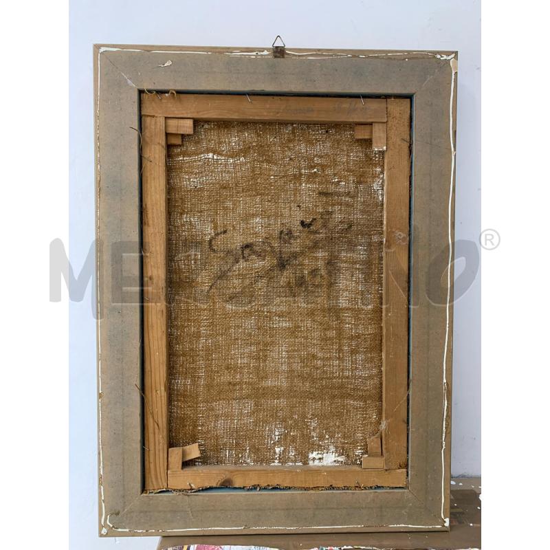QUADRO OLIO TELA RITRATTO RAGAZZA MAGLIA VERDE CORN TONI AZZ ORO A CORDA | Mercatino dell'Usato Roma re di roma 5