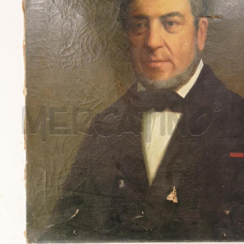 QUADRO OLIO TELA RITRATTO UOMO BARBUTO DIFETTI | Mercatino dell'Usato Roma re di roma 2