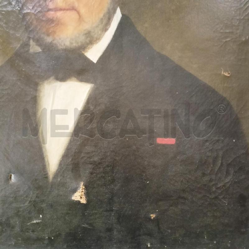 QUADRO OLIO TELA RITRATTO UOMO BARBUTO DIFETTI | Mercatino dell'Usato Roma re di roma 4