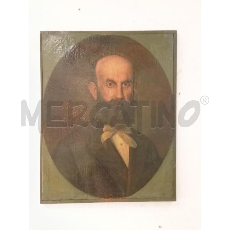 QUADRO OLIO TELA RITRATTO UOMO BARBUTO IN OVALE | Mercatino dell'Usato Roma re di roma 1