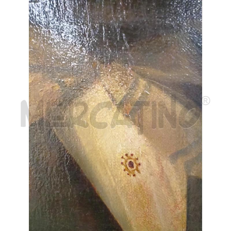 QUADRO OLIO TELA RITRATTO UOMO BARBUTO IN OVALE | Mercatino dell'Usato Roma re di roma 2