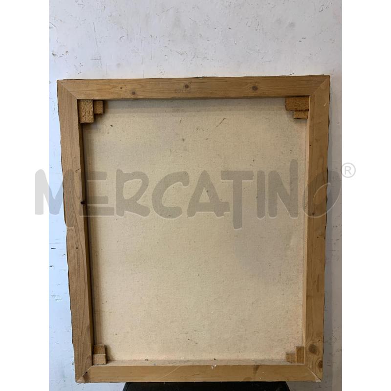 QUADRO OLIO TELA RITRATTO UOMO PAESAGGIO GIACCA ROSSA CAMICIA SENZA CORNICE | Mercatino dell'Usato Roma re di roma 5