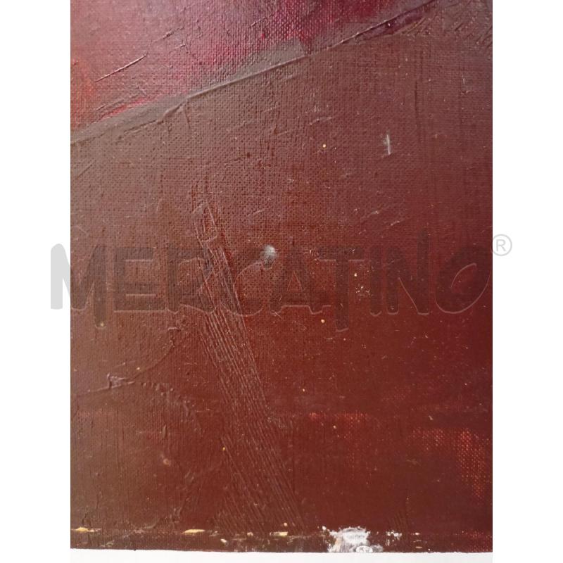 QUADRO OLIO TELA RONI ROSSI 2 PERSONE STILIZZATE | Mercatino dell'Usato Roma re di roma 3