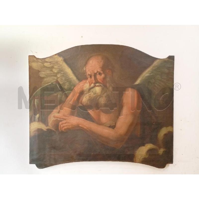 QUADRO OLIO TELA SATURNO ALLEGORIA SAGOMATO | Mercatino dell'Usato Roma re di roma 1