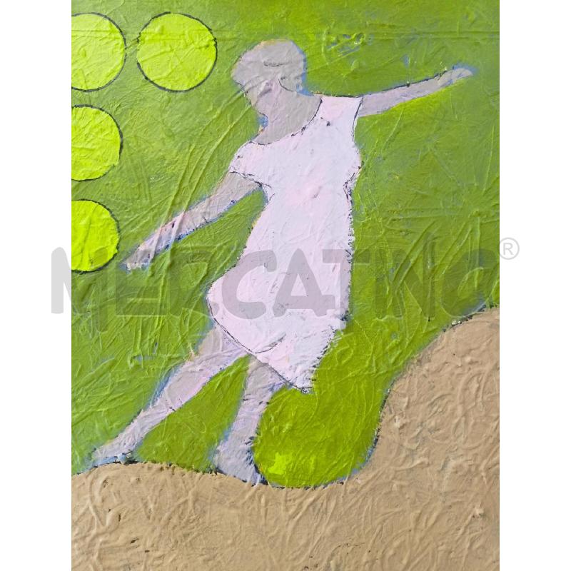 QUADRO OLIO TELA SILOUETTE BALLERINA SU CAVALLO | Mercatino dell'Usato Roma re di roma 4