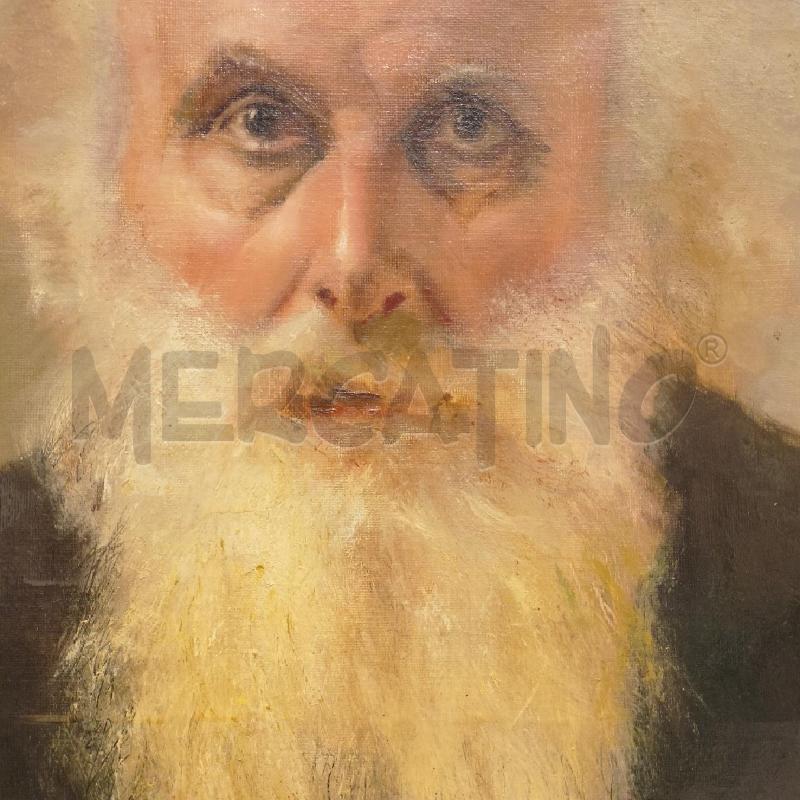 QUADRO OLIO TELA UOMO BARBUTO CON CIOTOLA E PANE | Mercatino dell'Usato Roma re di roma 4