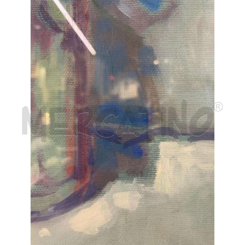 QUADRO OLIO TELA VASO FIORIROSS BIANC CORN DORAT | Mercatino dell'Usato Roma re di roma 5