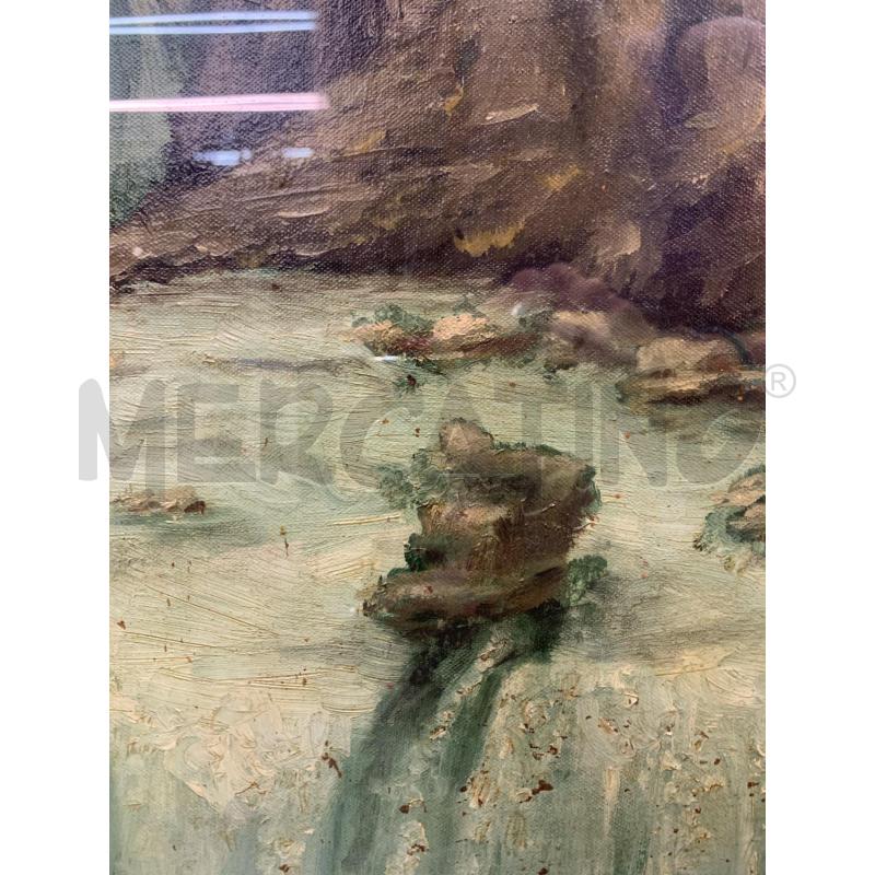 QUADRO OLIO TELA VISTA CASCATE CORN DORAT | Mercatino dell'Usato Roma re di roma 3
