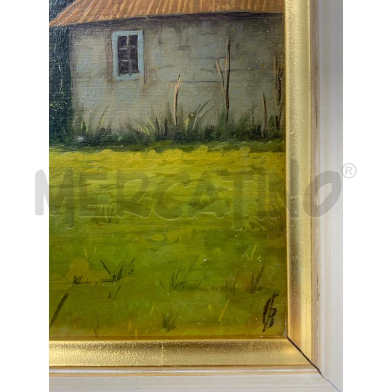 QUADRO OLIO VISTA TETTI CASE CAMPAGNA CORN RADICA | Mercatino dell'Usato Roma re di roma 3