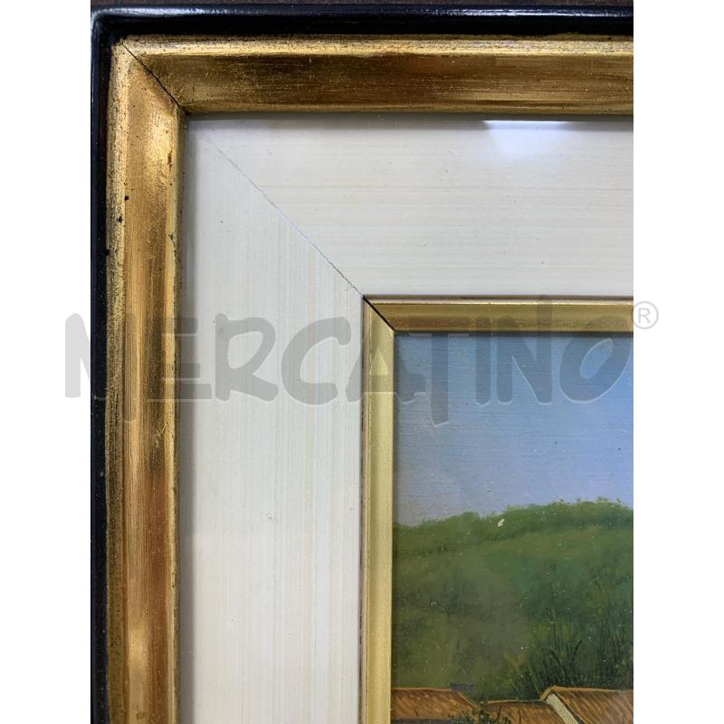 QUADRO OLIO VISTA TETTI CASE CAMPAGNA CORN RADICA | Mercatino dell'Usato Roma re di roma 5